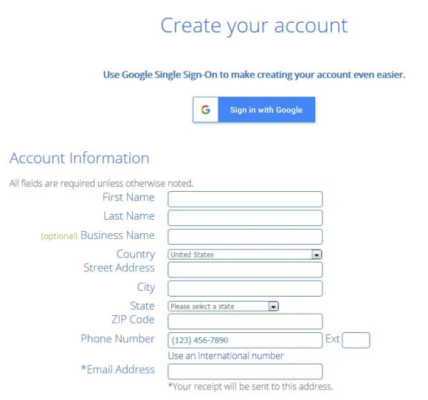 Add Account Information