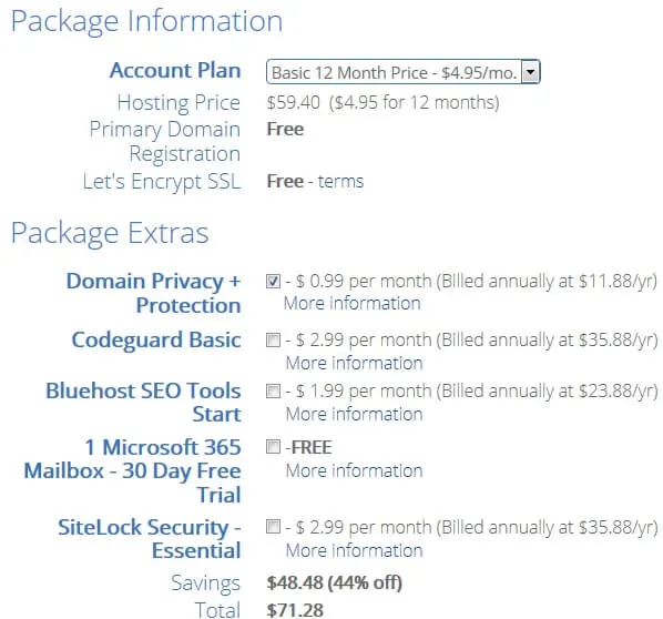 Select Hosting Plan